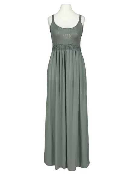 Maxikleid mit Spitze in khaki von Diana