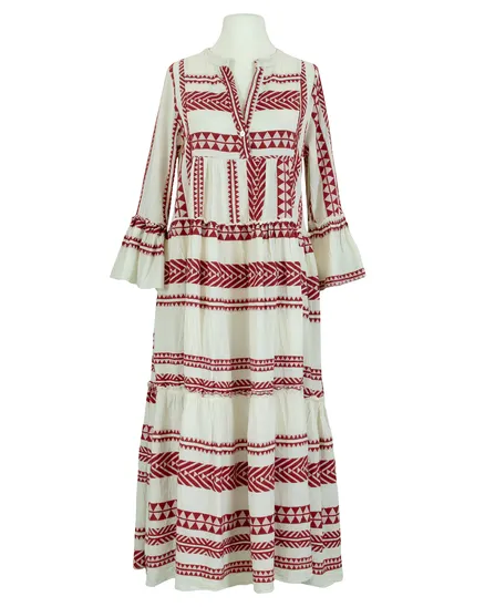 Maxikleid Muster in bordeaux von Made in Italy