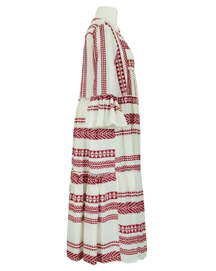 Maxikleid Muster in bordeaux von Made in Italy