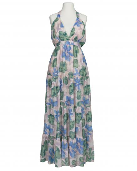 Maxikleid Neckholder in bunt von Made in Italy