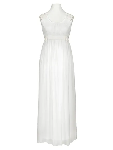Maxikleid Seide in wei� von Montan