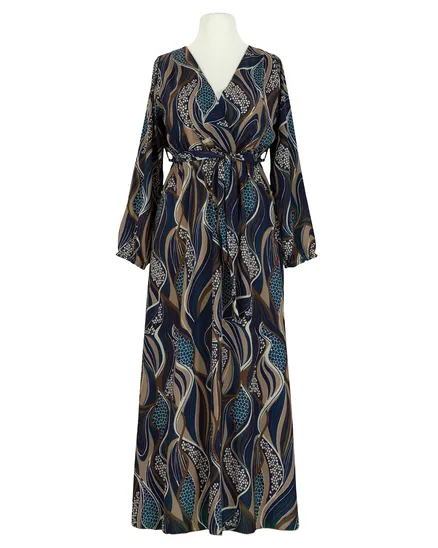 Maxikleid Wickeloptik in blau von Made in Italy