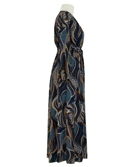 Maxikleid Wickeloptik in blau von Made in Italy