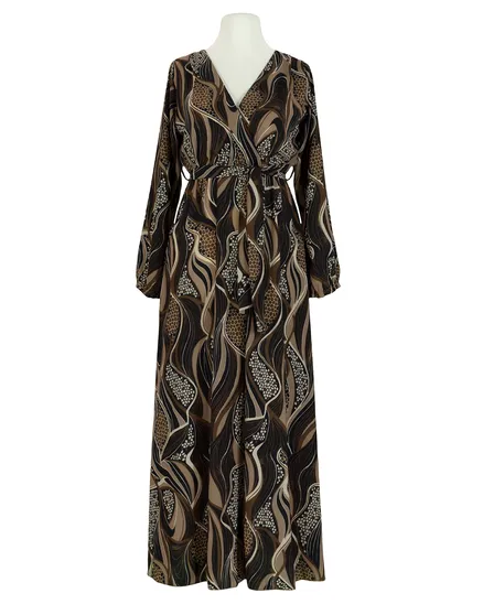Maxikleid Wickeloptik in braun von Made in Italy