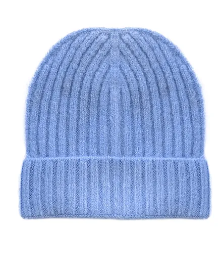 M�tze mit Alpaka und Wolle in jeansblau von Made in Italy