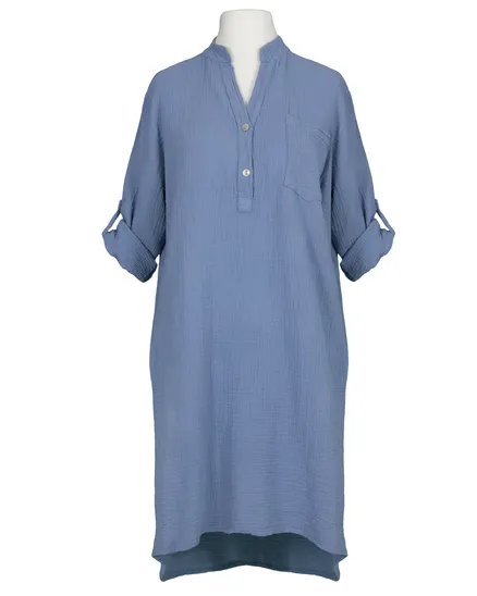 Musselin Kleid in blau von Made in Italy