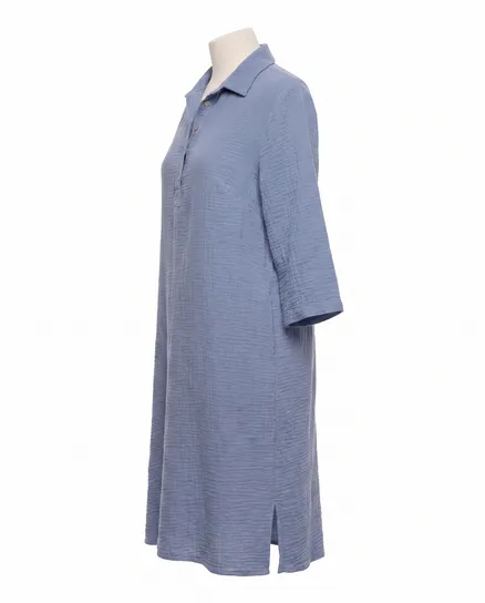 Musselin Kleid in blau von Made in Italy