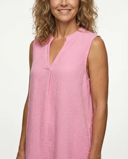 Musselin Kleid in pink von Made in Italy
