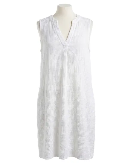 Musselin Kleid in wei� von Made in Italy