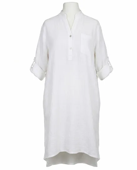 Musselin Kleid in wei� von Made in Italy