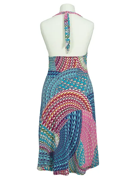 Neckholder Kleid in blau von fashion made in france