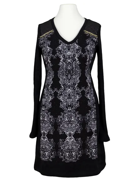 Ornament Strickkleid in schwarz von Exquisss Paris