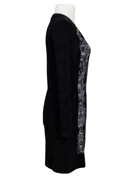 Ornament Strickkleid in schwarz von Exquisss Paris