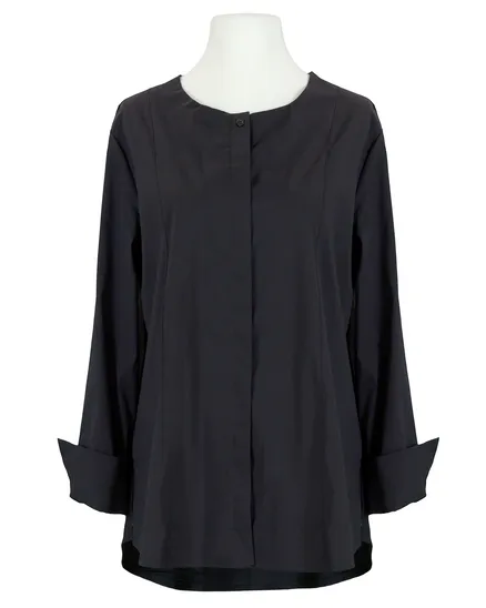 Oversize Bluse Popeline in schwarz von Esvivid