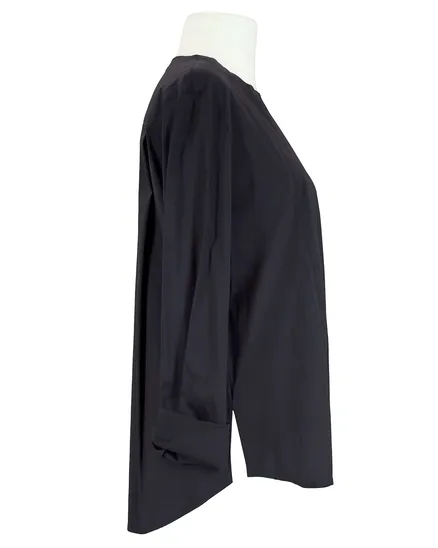 Oversize Bluse Popeline in schwarz von Esvivid