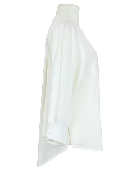 Oversize Bluse Popeline in wei� von Esvivid