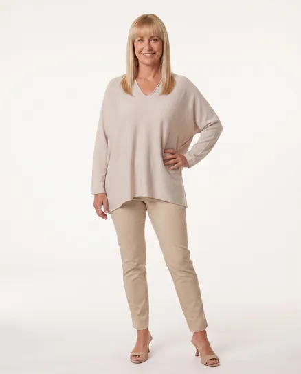 Oversize Pullover in beige von Selected Touch