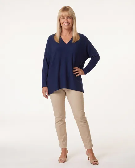 Oversize Pullover in blau von Selected Touch