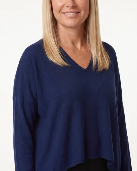 Oversize Pullover in blau von Selected Touch