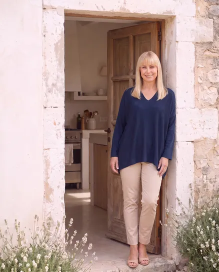 Oversize Pullover in blau von Selected Touch