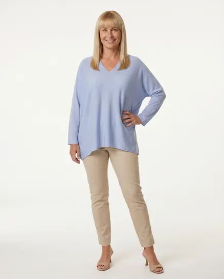 Oversize Pullover in hellblau von Selected Touch