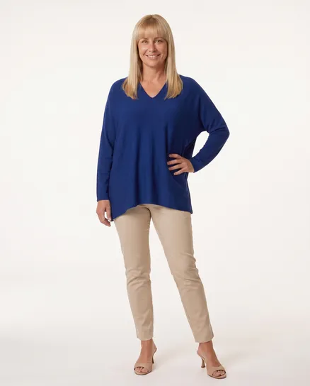Oversize Pullover in royalblau von Selected Touch