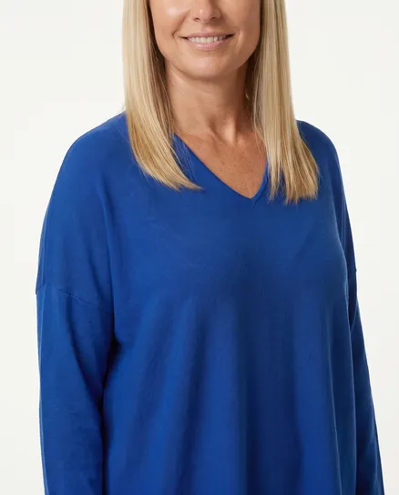 Oversize Pullover in royalblau von Selected Touch