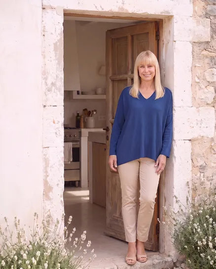 Oversize Pullover in royalblau von Selected Touch