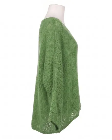 Oversize Pullover Grobstrick in gr�n von New Collection