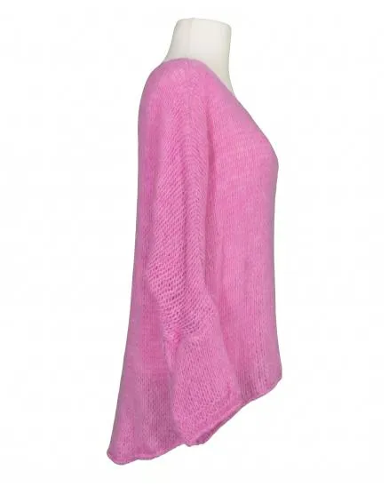 Oversize Pullover Grobstrick in pink von Made in Italy
