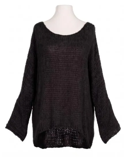 Oversize Pullover Grobstrick in schwarz von New Collection