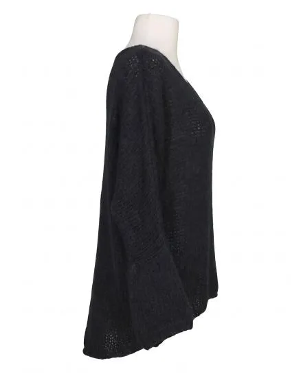 Oversize Pullover Grobstrick in schwarz von New Collection