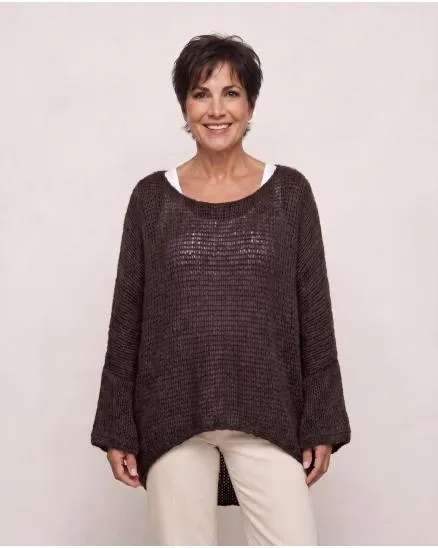 Oversize Pullover Grobstrick in schwarz von New Collection