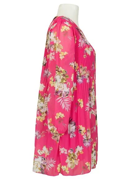 Plissee Tunika in pink von New Collection
