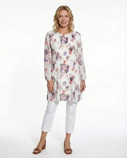 Plissee Tunika in wei� von New Collection