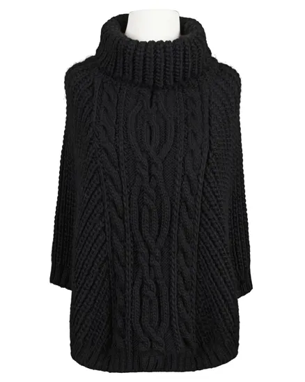 Poncho Rollkragen in schwarz von RESTART
