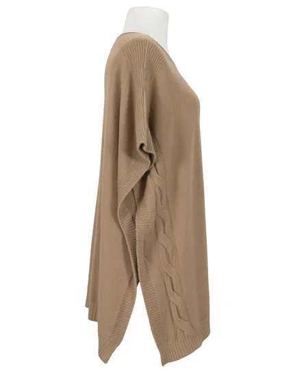Poncho Feinstrick in camel von Alpini