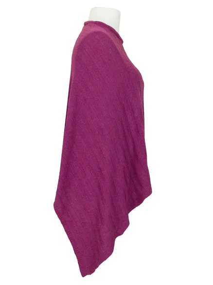 Poncho mit Cashmere in beere von Made in Italy