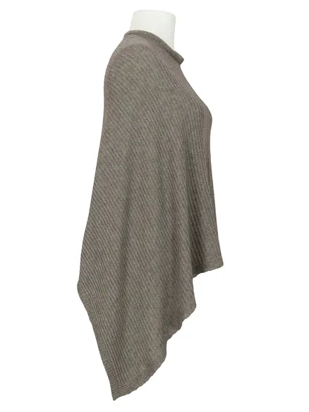 Poncho mit Cashmere in braun von Made in Italy