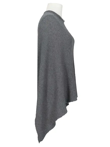 Poncho mit Cashmere in grau von Made in Italy