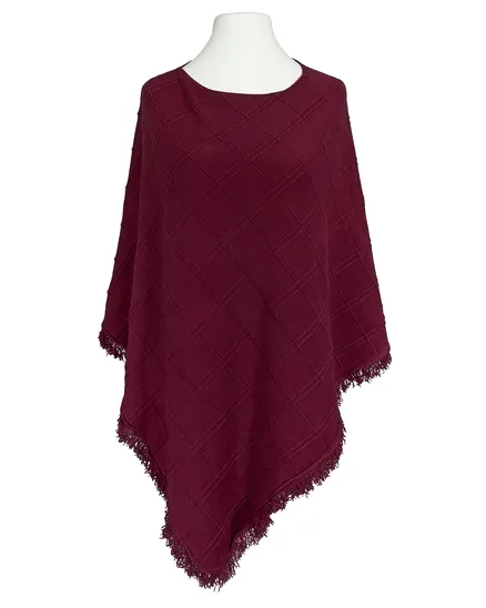 Poncho Rautenstrick in bordeaux von Finery