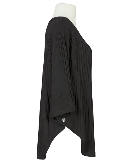 Poncho Rippstrick in schwarz von Made in Italy