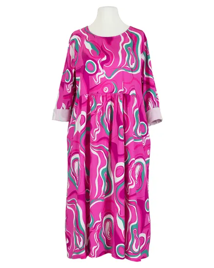 Popeline Kleid Print in pink von Made in Italy