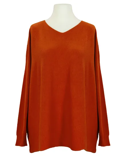 Pullover in rostbraun von Made in Italy