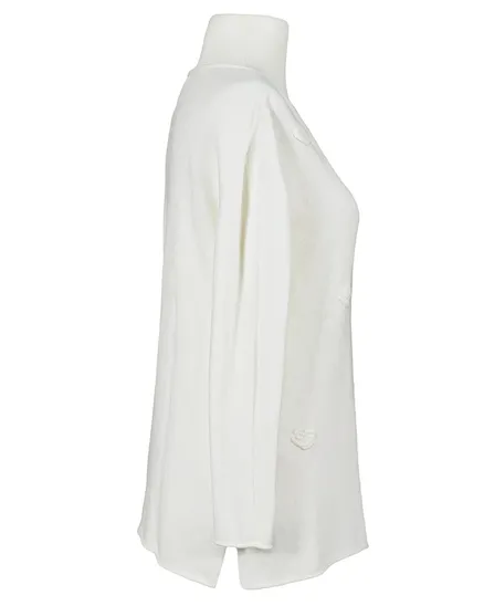Pullover mit Blattmuster in ecru von Spaziodonna