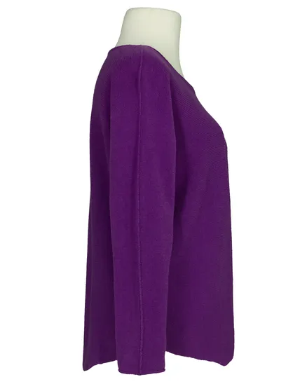 Pullover Basic in lila von Made in Italy
