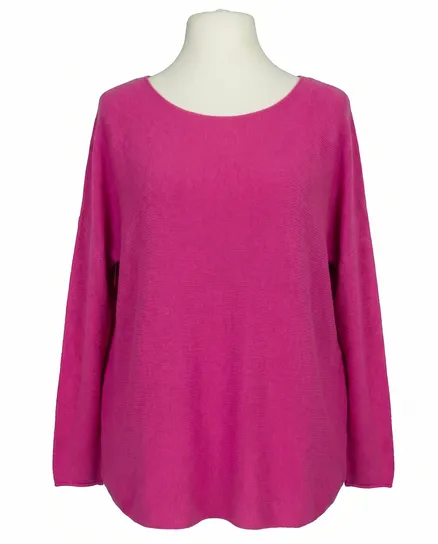 Pullover Basic in pink von Made in Italy
