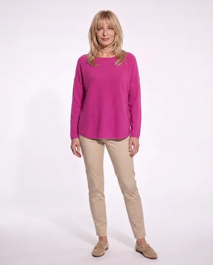 Pullover Basic in pink von Made in Italy