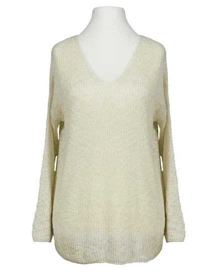 Pullover Boucl�garn in creme von SENES Paris