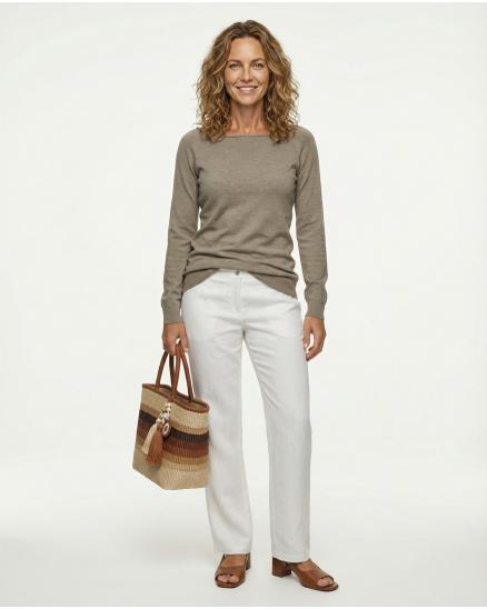 Pullover Feinstrick in braun von Minority